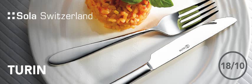 Sola Switzerland Premium 18/10 Turin Cutlery from Stephensons Catering Suppliers