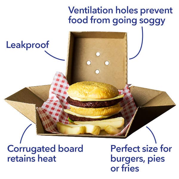 Corrugated Compostable Premium Burger Box