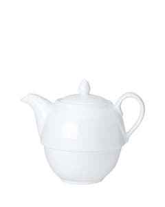 William Edwards Fine Bone China Coupe White Tea For One Teapot 16oz / 46cl