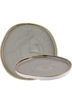 Churchill Stonecast Peppercorn Grey Organic Walled Plate 10" / 25.5cm