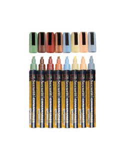 Water Soluable Earth Tones Chalk Markers 2-6mm Nib