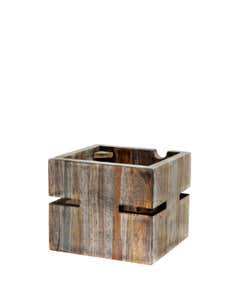 D.W. Haber Fusion Ash Grey Teak Wooden Buffet Riser 6x6x6" / 15.2x15.2x15.2cm