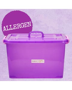 Purple Allergen Safety Storage Tote Box 16x14x11" / 41x36x28cm