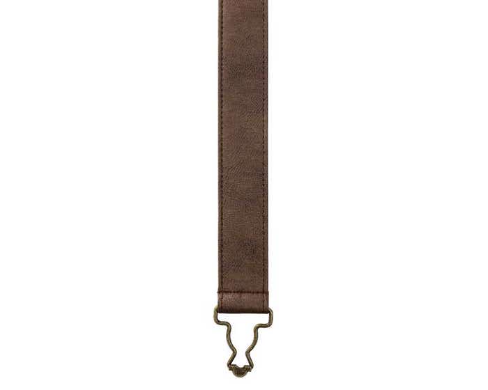 Cross Back Interchangeable Apron Straps Brown Faux Leather 170x3cm