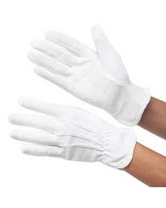 White Cotton Rubber Grip Heat Resistant Gloves Large- Small