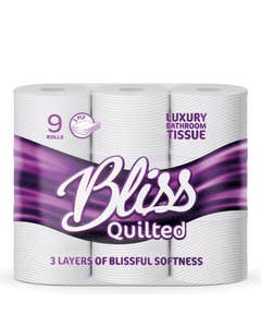 Bliss Triple Quilted Luxury Toilet Tissue 3 Ply 150 Sheets