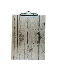 Wooden Menu Clipboard in Beach Hut with Silver Clip Holder A4- Small