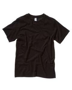 Black Combed & Ring Spun Cotton T-Shirt Medium 39"- Small