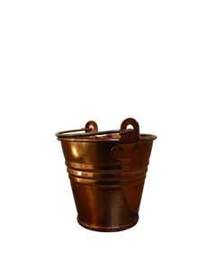 Dark Copper Coloured Galvanised Mini Bucket 3oz/8cl 6x5.5cm- Small