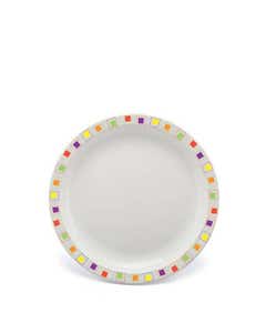 Harfield Abstract Squares Multi-Coloured Patterned Polycarbonate Plate 6.75" / 17cm- Small