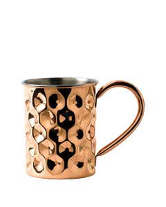 Solid Copper Dented Mug Slim with Nickel Lining 14.75oz / 42cl- Small