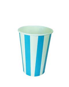 Blue Disposable Candy Stripe Cup 12oz / 34cl- Small