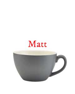 Royal Genware Matt Grey Bowl Shaped Cup 12oz / 34cl- Small