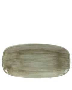 Churchill Stonecast Patina Burnished Green Oblong Plate No.3, 11.75x6" / 29.5x15cm- Small