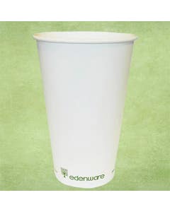 tall White Hot Drinks Cup green Background