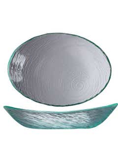 Steelite Scape Clear Glass Oval Bowl 12" / 30cm- Small