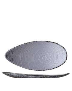 Steelite Scape Smoked Glass Oval Plate 12" / 30cm- Small