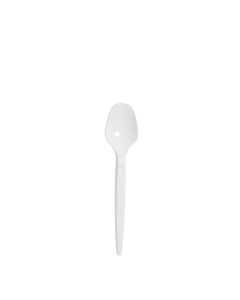 White Plastic Disposable Teaspoon 4.5" / 11.5cm- Small