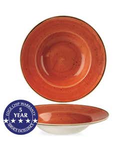 Churchill Stonecast Spiced Orange Profile Wide Rim Bowl 11" / 28cm- Small
