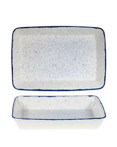 Churchill Stonecast Hints Indigo Blue Rectangular Baking Dish 15x10x2.5" / 38x25x6.2cm