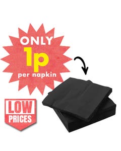 Black napkins only 1p per napkin