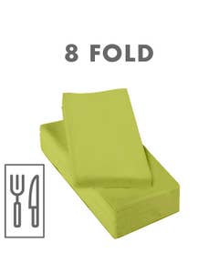 lime green  pre folded dinner napkins