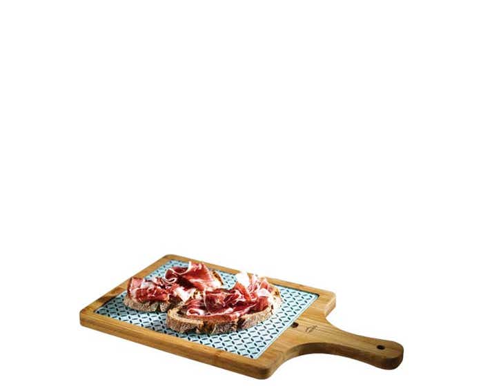 Lacor Bamboo Serving Board with Glass Inlay 15x8.5x0.5