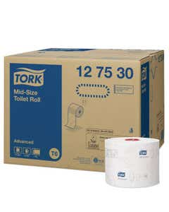 Tork Twin Mid-Size Toilet Roll T6 2 Ply 100m- Small