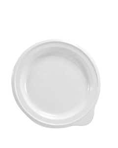 Omni Healthcare White Melamine Low Plate With White Rim 7" / 18cm- Small