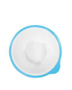 Omni Healthcare White Melamine Bowl With Blue Rim 7" / 18cm, 400ml- Small