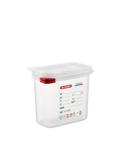 Araven Polypropylene Gastronorm Container with Airtight Lid 1/9 150mm (1.5Ltr)- Small