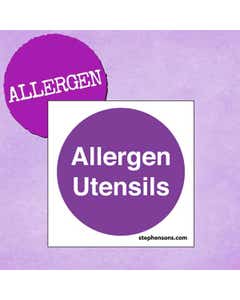 Allergen Utensils Self Adhesive Vinyl Sign 100x100mm- Small