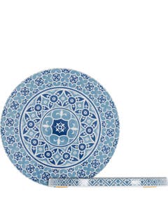 Marrakesh Blue Melamine Round Slab 11.5" / 28.5cm