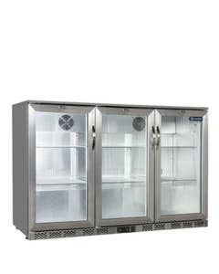 Coolpoint Stainless Steel Triple Hinged Door Bottle Cooler 300Ltr 1350x500x900mm- Small