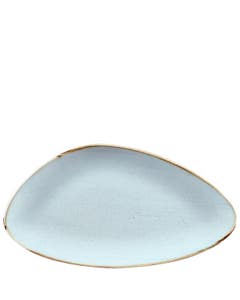 Churchill Stonecast Duck Egg Blue Chefs' Triangle Plate 13.75x7.375" / 35.5x18.8cm- Small