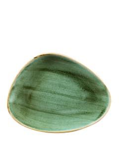 Churchill Stonecast Samphire Green Chefs' Triangle Plate 10.375x8" / 26.5x20.5cm- Small
