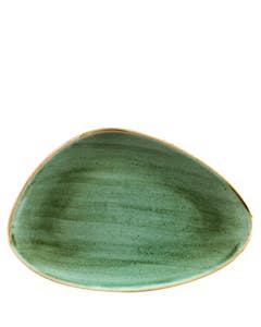 Churchill Stonecast Samphire Green Chefs' Triangle Plate 12x8" / 30.4x20.5cm- Small