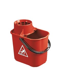 Red Industrial Heavy Duty Mop Bucket 12Ltr