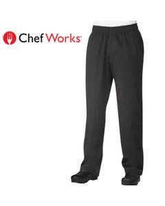 Chef Works Cool Vent Baggy Pants Black Small 30"-32"- Small