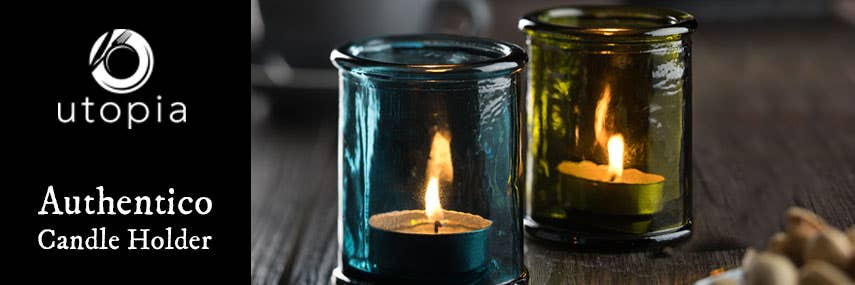 Authentico Glass Candle Holder