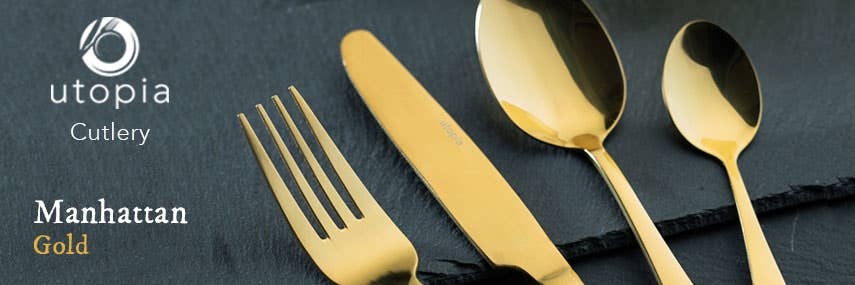 Utopia Manhattan Gold Cutlery 18/0