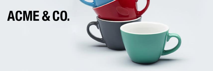 Acme & Co. Coloured Cups and Saucers from Stephensons Catering Suppliers