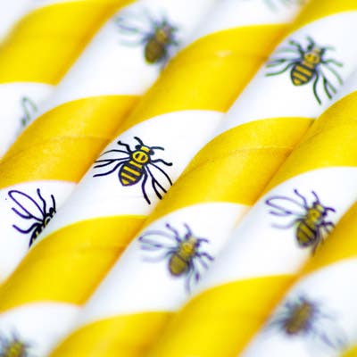 The Manchester Bee Paper Straw is exclusively available from Stephensons Catering Suppliers