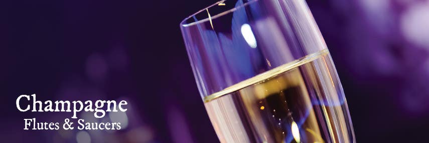 Champagne Flutes & Saucers from Stephensons Catering Suppliers