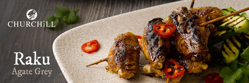 Churchill Studio Prints Raku Agate Grey Crockery from Stephensons Catering Suppliers
