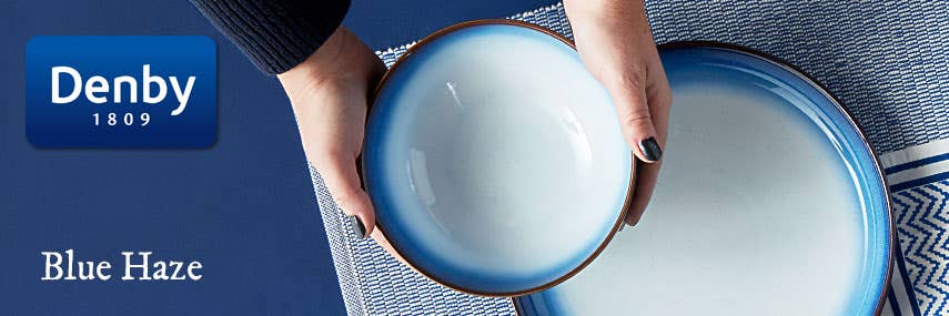 Denby Blue Haze Coupe Dinner Plate 10.2