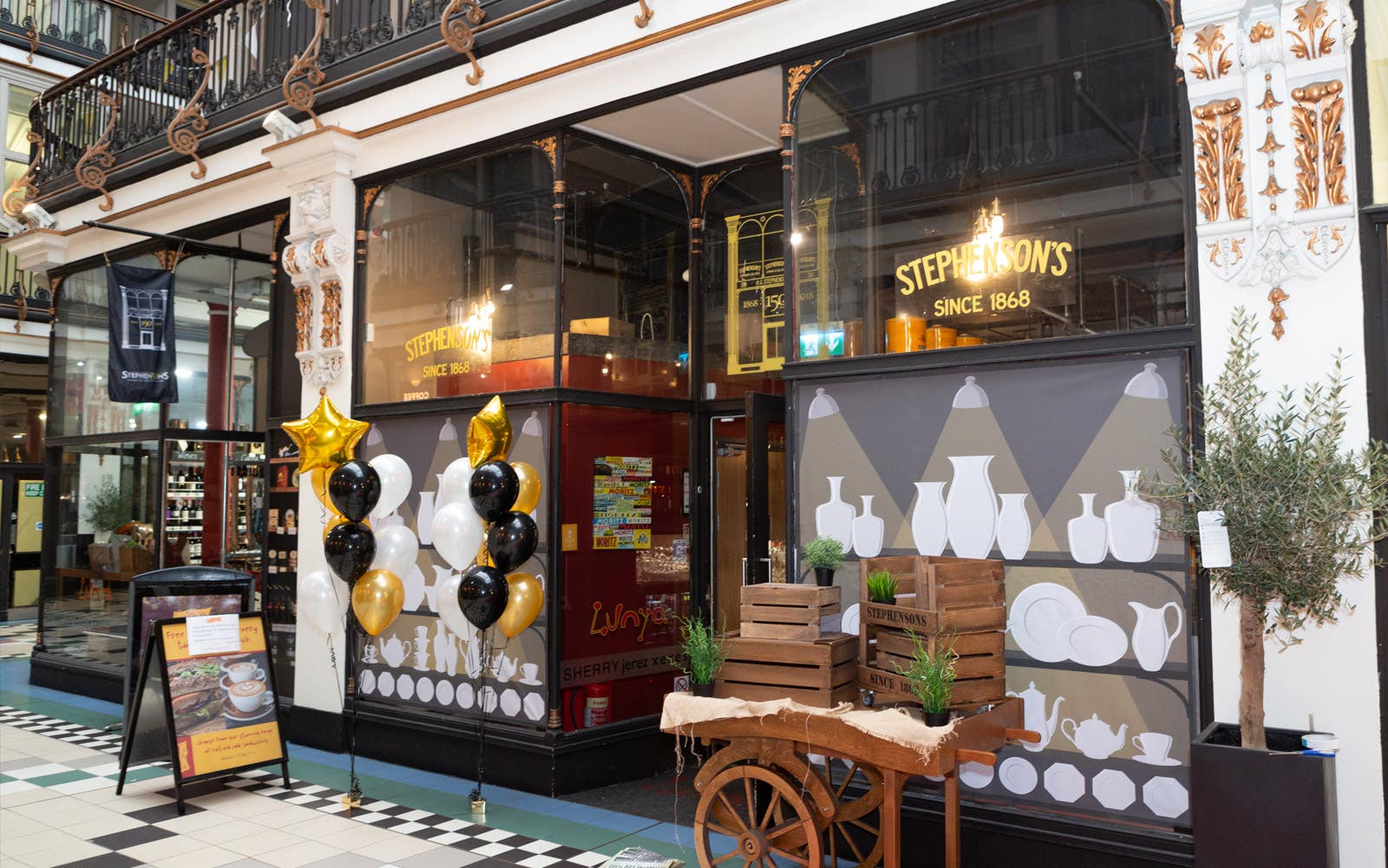 Lunya Manchester was dressed up with graphics and window displays inspired by the shops original tenants