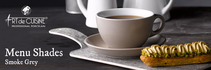 Churchill Art de Cuisine Menu Shades Smoke Grey Crockery from Stephensons Catering Suppliers