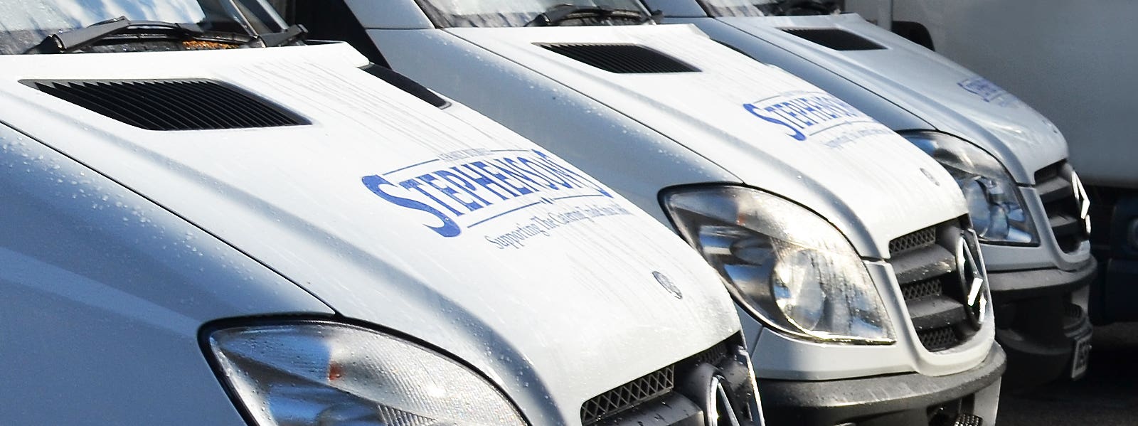 Stephensons maintain a dedicated fleet of delivery vans